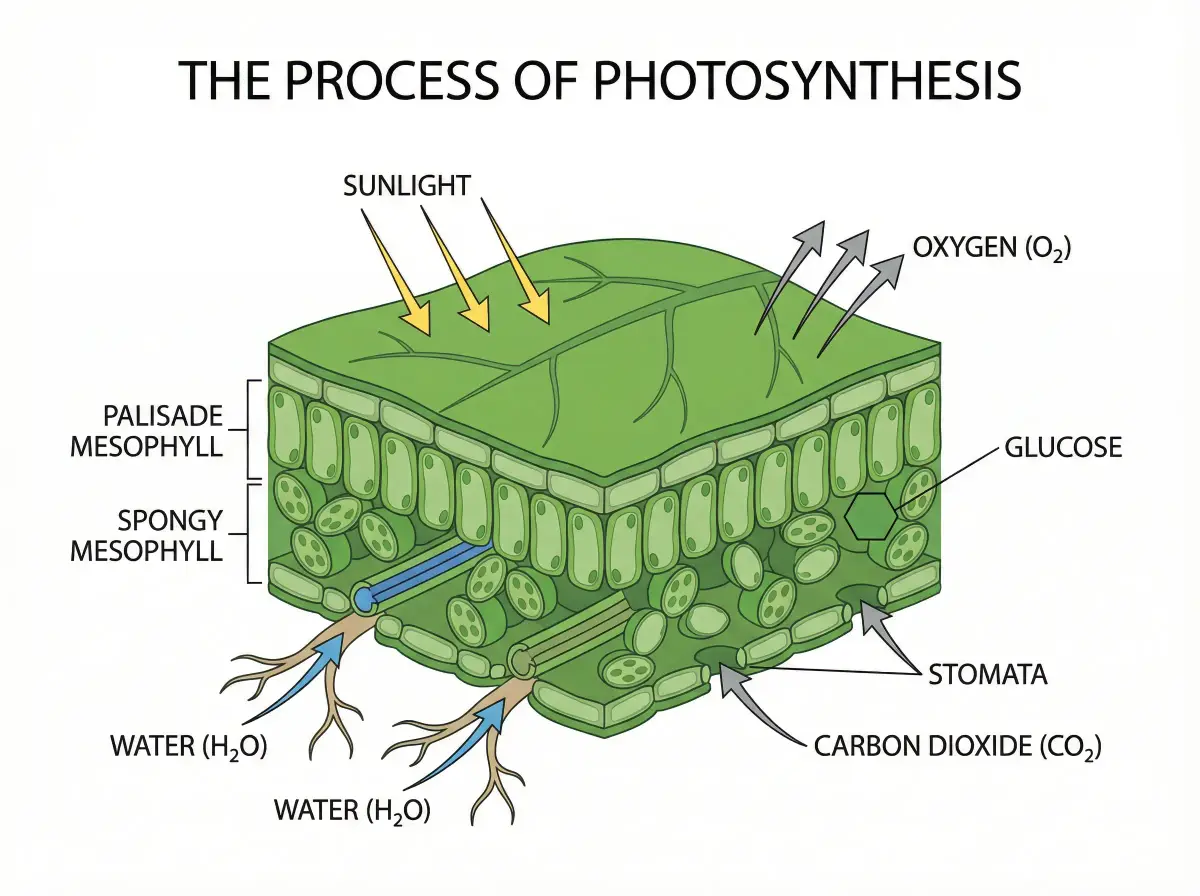 Photosynthesis process scientific diagram