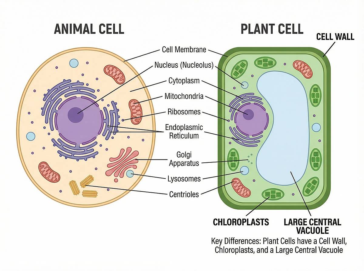 Animal Cell vs Plant Cell Comparison