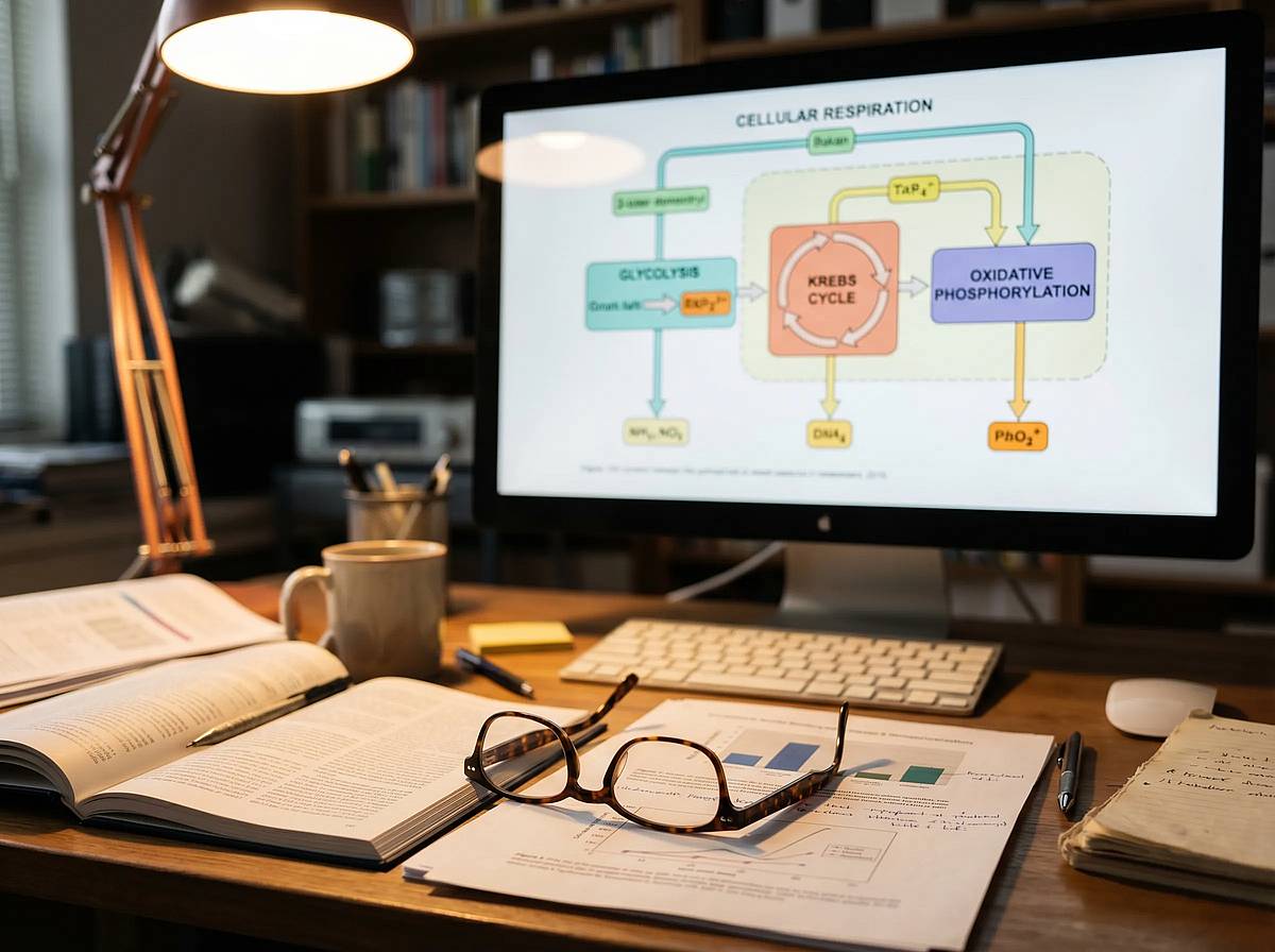 Researcher reviewing publication-ready concept diagram for journal paper